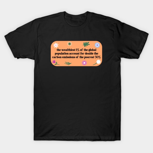 Carbon Emissions - Climate Change T-Shirt by Football from the Left